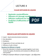 Molecular Diffusion in Liquids