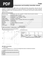 Finglai FTHS01 Intelligent Temperature and Humidity Transmitter Manual