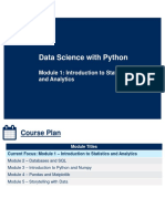 SCS3250A - Module 1 - Introduction To Statistics and Analytics