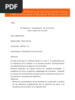 Taller El Algoritmo Desplegado de La Division Como Objeto de Estudio