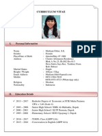 Curriculum Vitae: I. Personal Information