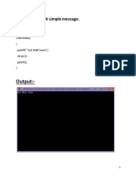 Output:-: 1. //wap To Print Simple Message