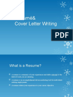 Résumé& Cover Letter Writing