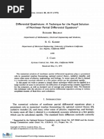 (1972) Differential Quadrature A Technique For The Rapid Solution of Nonlinear Partial Differential Equations