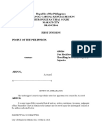 Republic of The Philippines National Capital Judicial Region Metropolitan Trial Court Makati City Branch 64 First Division People of The Philippines