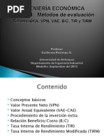 UNIDAD 4 METODOS VPN VAE B-C TIR y TIRM 2013