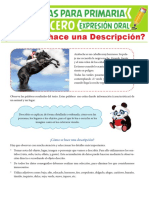 Cómo Se Hace Una Descripción para Tercer Grado de Primaria PDF