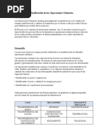 Clasificación de Las Operaciones Unitarias