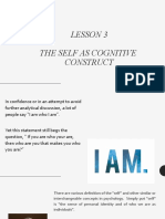 Lesson 3 The Self As Cognitive Construct