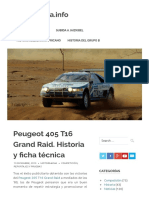 Peugeot 405 T16 Grand Raid. Historia y Ficha Técnica - MotorMania - Info