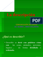 La Descripcion - Comunicacion 3er Grado