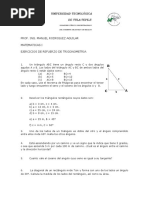 Ejercicios Refuerzo de Trigonometria