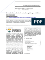 Informe de Laboratorio Solubilidad