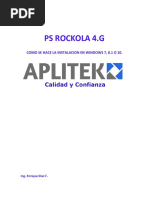 PS ROCKOLA 4.G COMO SE HACE LA INSTALACION EN WINDOWS 7, 8.1 O 10. Ing. Enrique Díaz F.