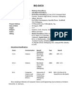 Bio-Data:: Moitree Chowdhury