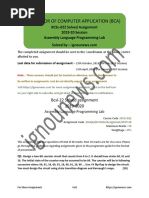 Bachelor of Computer Application (Bca) : BCSL-022 Solved Assignment 2019-20 Session Assembly Language Programming Lab