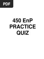 450 EnP PRACTICE QUIZ