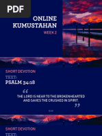 ONLINE KUMUSTAHAN-WEEK 2 Devotion