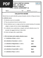 Grade 3) Nouns Worksheet 2 ( (2020-21)