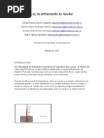 Ley de Enfriamiento de Newton