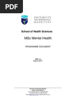 MSC Mental Health: School of Health Sciences