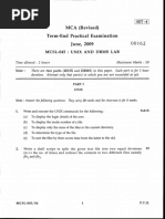 MCA (Revised) Term-End Practical Exarnination - Une, 2009: Mcsl-045: Unix and Dbms Lab