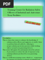 Course Title: Training Course For Radiation Safety Officers of Industrial and Anti-Crime X-Ray Facilities