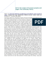 Alinei M., An Alternative Model For The Origins of European Peoples and Languages. The Continuity Theory