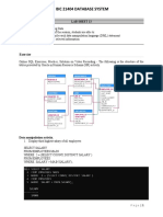 Bic 21404 Database System: Exercise