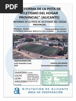 Proyecto de Reforma de La Pista de Atletismo Del Hogar Provincial - Fdo