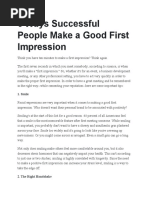 6 Ways Successful People Make A Good First Impression: 1. Smile