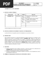 Carta Plan Vigilancia, Prevención y Control de Covid-19