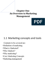 Chapter One An Overview To Marketing Management