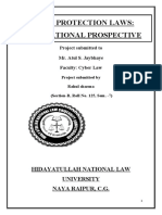 Data Protection Laws: International Prospective: Hidayatullah National Law University Naya Raipur, C.G