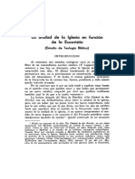 La Unidad de La Iglesia en Función de La Eucaristía (Estudio de Teología Bíblica) - F. Puzo S.J.