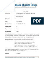 Course Outline-Ramesh-III BCOM (CA) - Fundsmentals of Internet and Web Technilogies