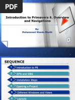 Introduction To Primavera 6, Overview and Navigations