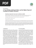 Case Report: 17-Year-Old Boy With Renal Failure and The Highest Reported Creatinine in Pediatric Literature