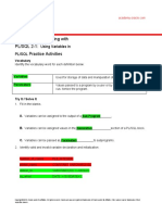 Database Programming With PL/SQL 2-1: Practice Activities