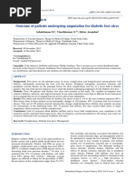 Outcome of Patients Undergoing Amputation For Diabetic Foot Ulcer