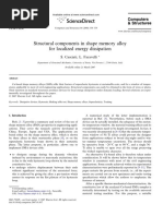 Structural Components in Shape Memory Alloy For Localized Energy Dissipation