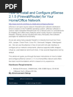 How To Install and Configure Pfsense