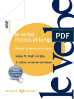 Le Verbe Modes Et Temps - Irène M. Kalinowska