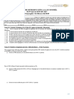 Examen de Introducción A La Economía Ii Evaluación Iit 2017 Guayaquil, 2 de Febrero Del 2018