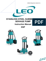 Stainless Steel Submersible Sewage Pump: Instruction Manual