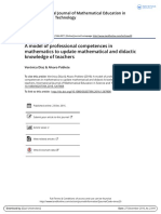 Diaz y Poblete 2016 A Model of Professional Competences in Mathematics