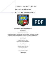 Informe de Evaluación de La Calidad de Agua Superficial y Agua de Mesa