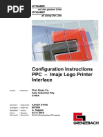 Configuration Instructions PPC - Imaje Logo Printer Interface