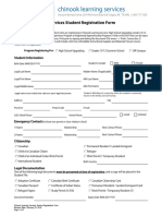 Chinook Learning Services Student Registration Form: Instructions