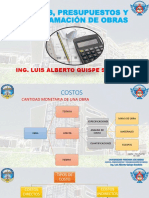 Costos y Presupuestos Sesión 01 - Ing. Luis Quispe